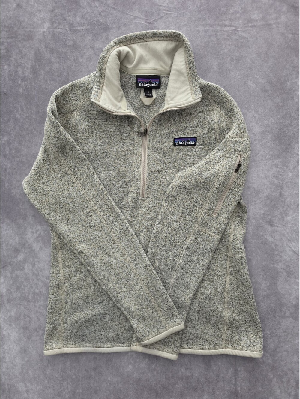 SKU0160 Patagonia Women's Size Small Gray Better Sweater 1/4 Zip Fleece Pullover